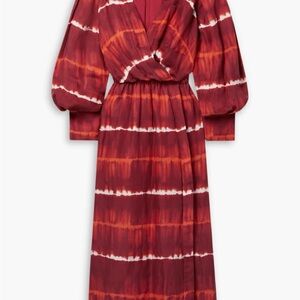 Altuzarra off-the-shoulder tie-dyed linen maxi dress